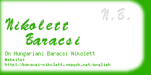 nikolett baracsi business card